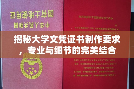 泉山揭秘大学文凭证书制作要求，专业与细节的完美结合